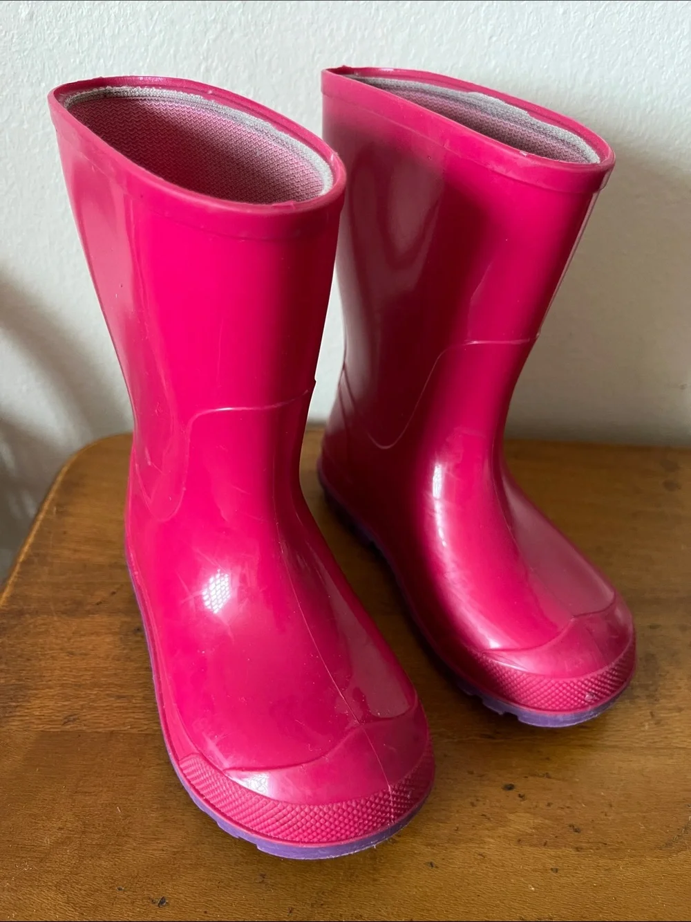 Kids Wonder Nation Hot Pink Rain Boots Toddler Girl Size 5-6